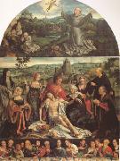 CLEVE, Joos van The Lamentation of Christ with the Last Supper(predella) and Francis Receiving the Stigmata(mk05) oil painting picture wholesale